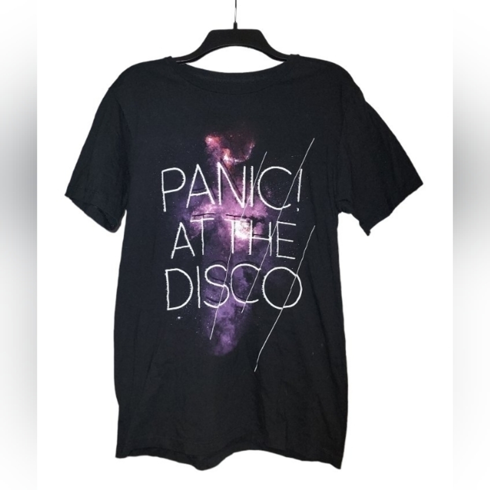 Panic at the disco galaxy black tee shirt